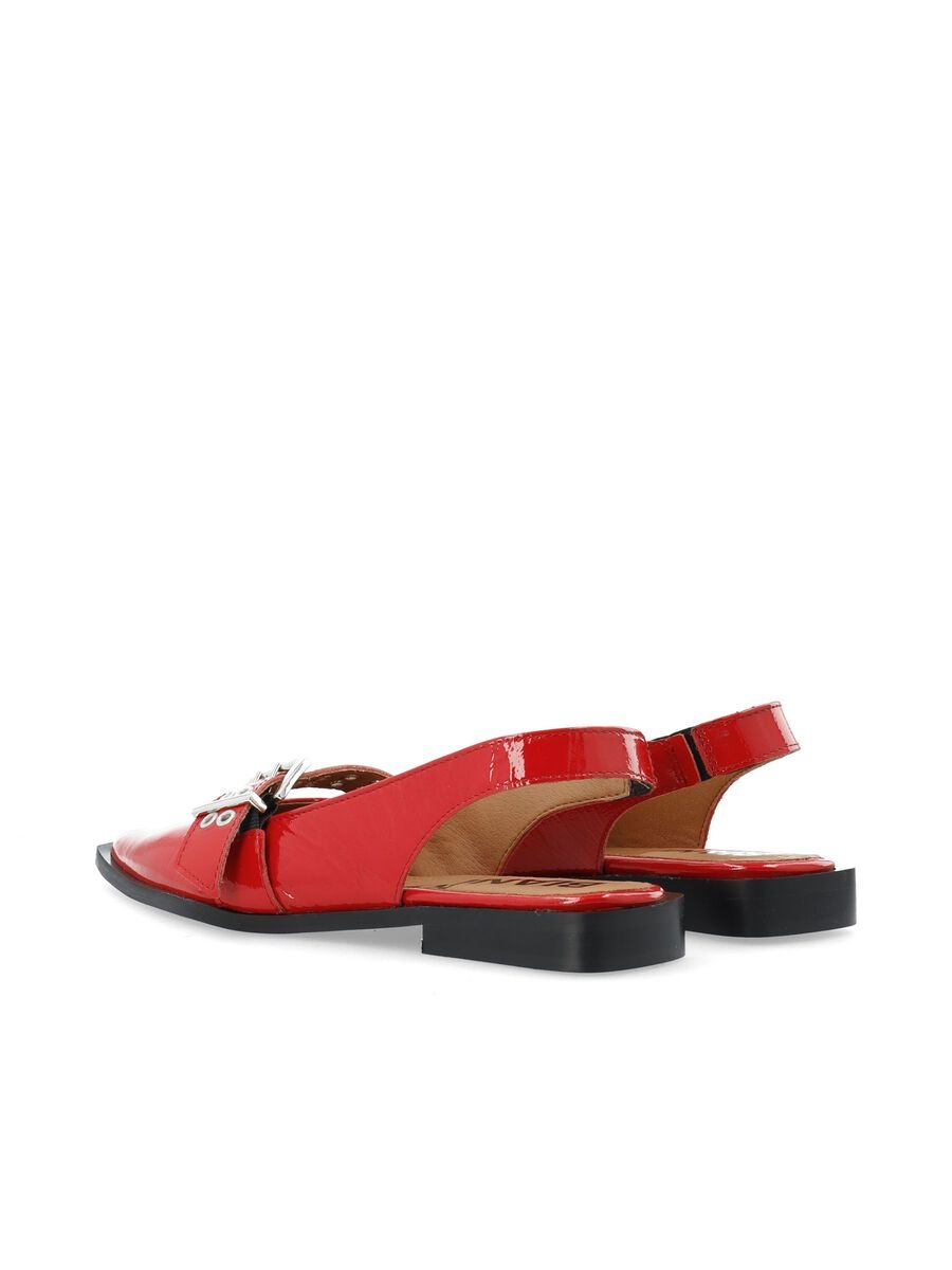 BIANCO Biavictoria Single Buckle Slingback Leather Red