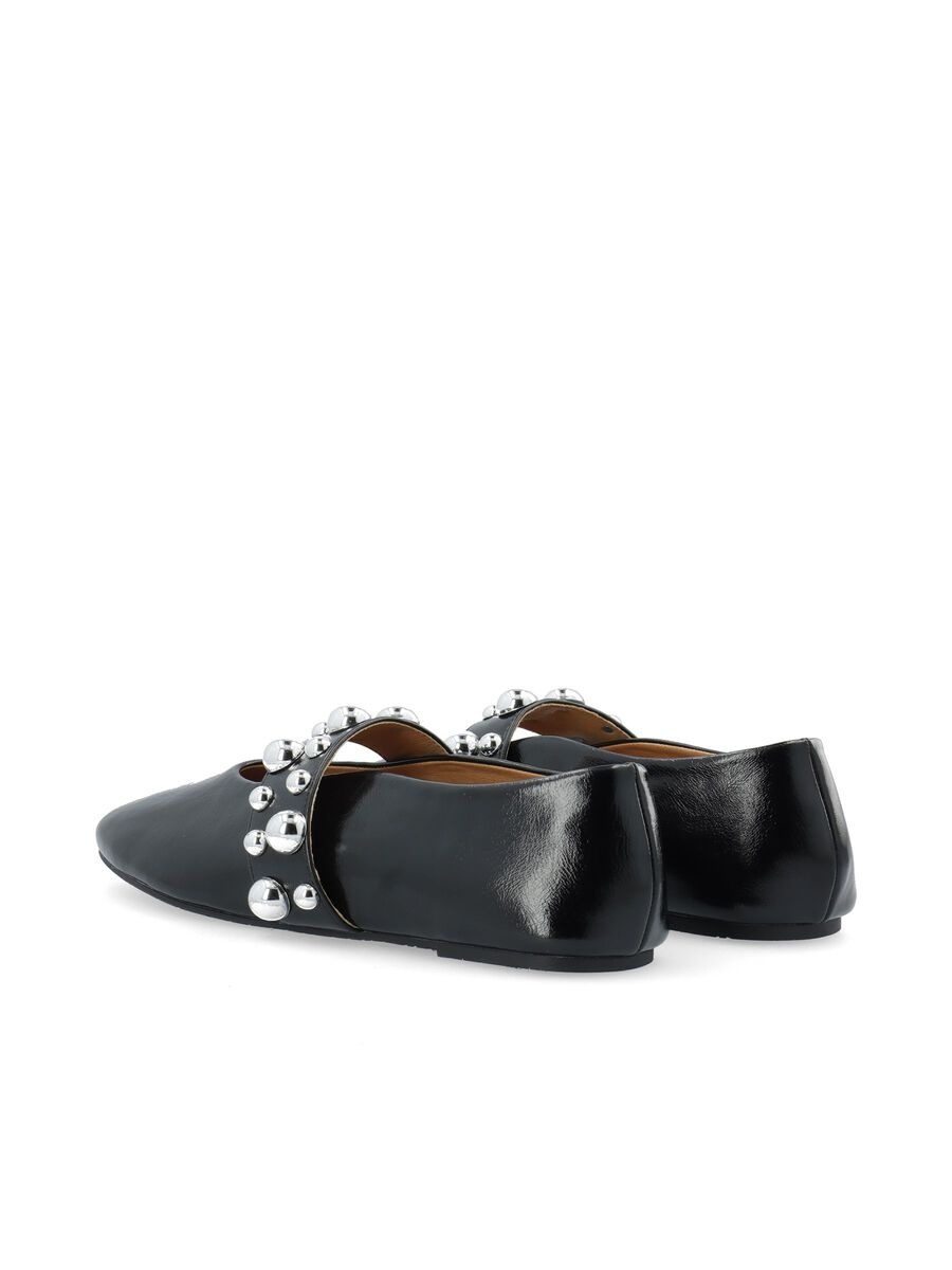 BIANCO Bialuna Ballet Flats Stud Black