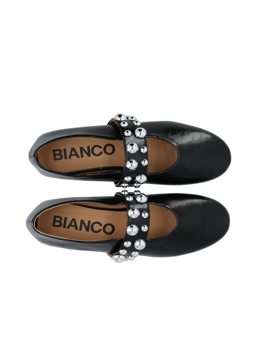 BIANCO Bialuna Ballet Flats Stud Black