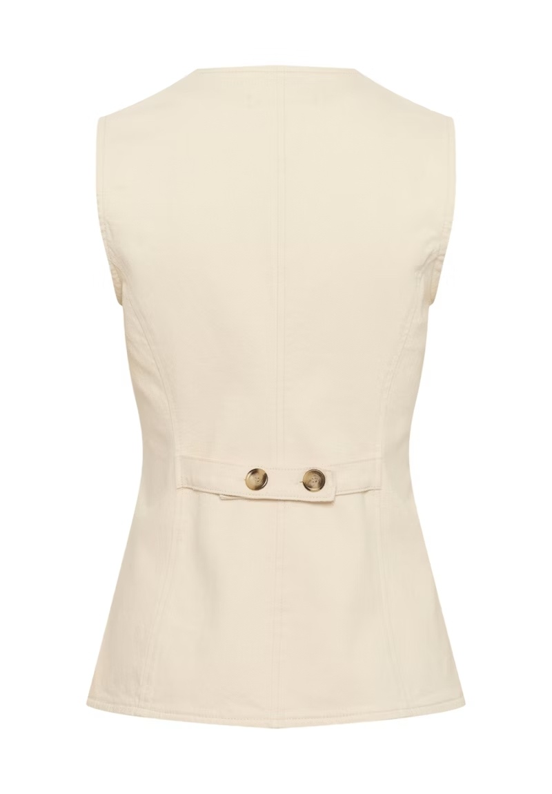 INWEAR BaccaIW Waistcoat Ecru