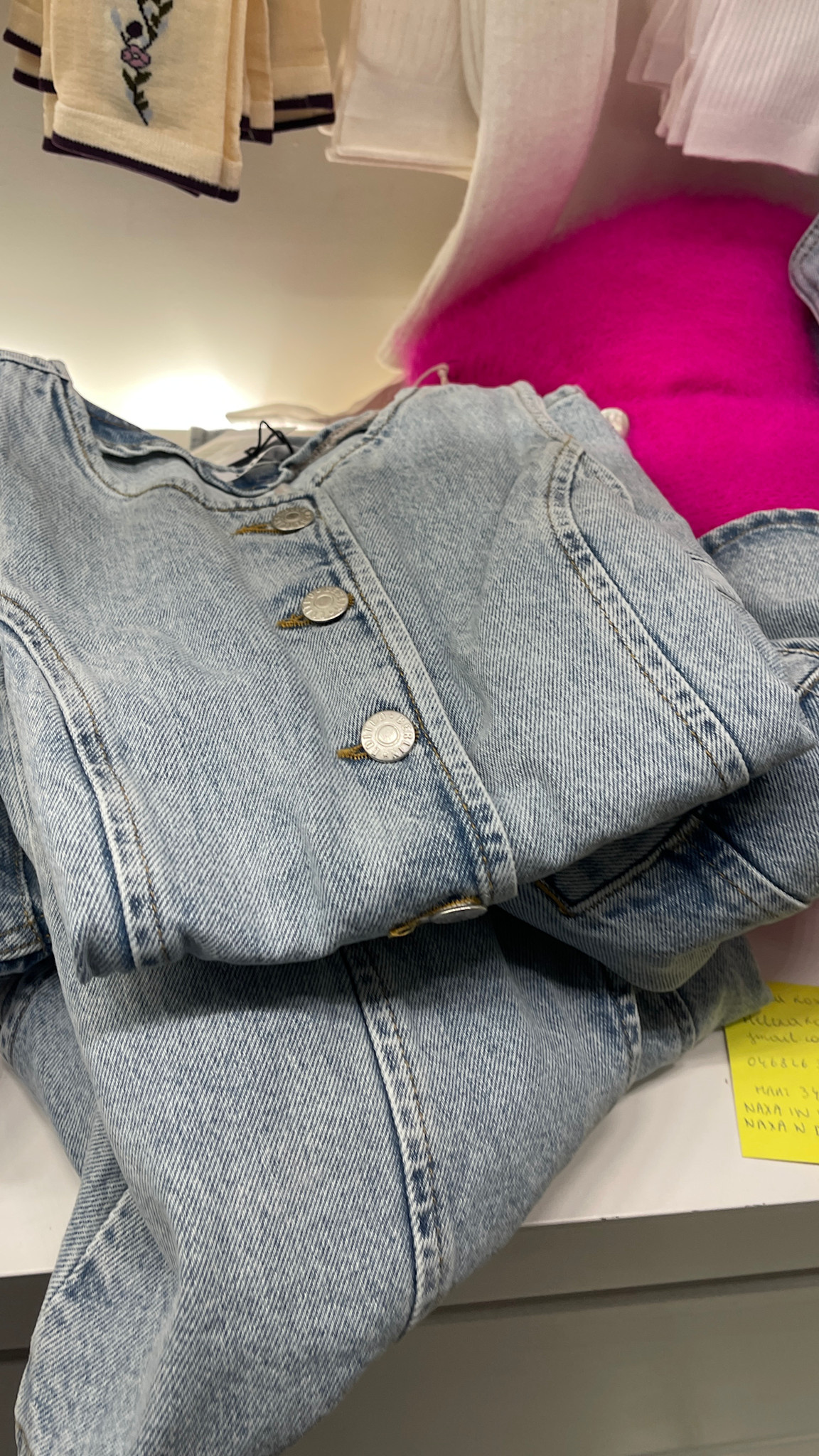 EDITED Lyla Denim Vest Lichtblauw