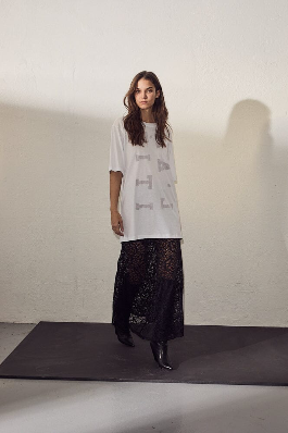 CO'COUTURE New Lace Skirt Black