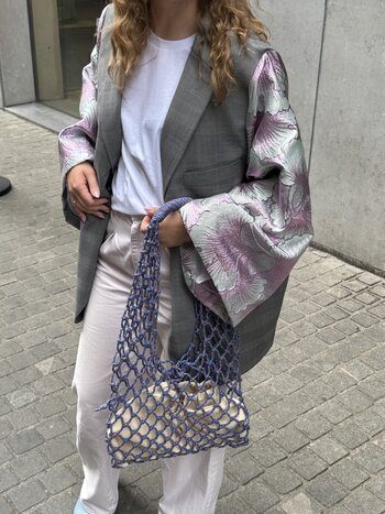 REBELLE Rebelle Blazer Grey Pink LXL