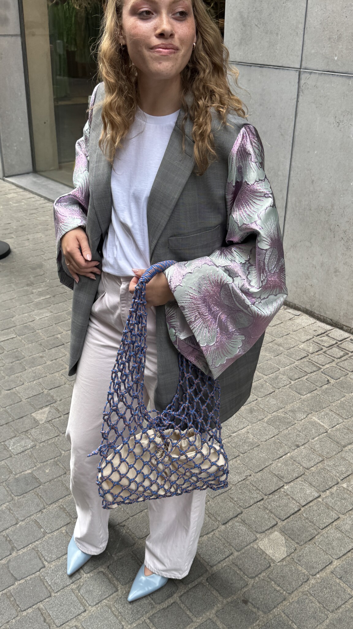 REBELLE Rebelle Blazer Grey Pink LXL