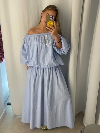 MM Jozé Blouse Puff Light Blue TU
