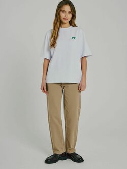 NORR Sanda Tee White Green Print