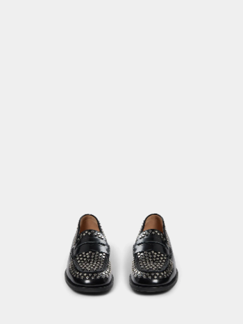 SOFIE SCHNOOR Hailey Studded Loafer - Black