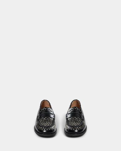 SOFIE SCHNOOR Hailey Studded Loafer - Black