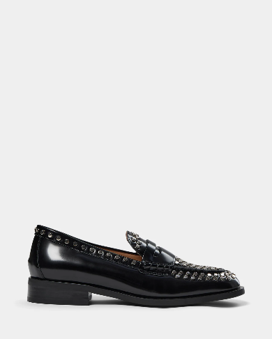 SOFIE SCHNOOR Hailey Studded Loafer - Black