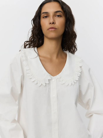 SOFIE SCHNOOR ManonSW Collared Shirt - Cream