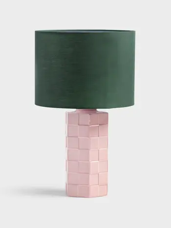&KLEVERING Checkered Lamp - Rose Green