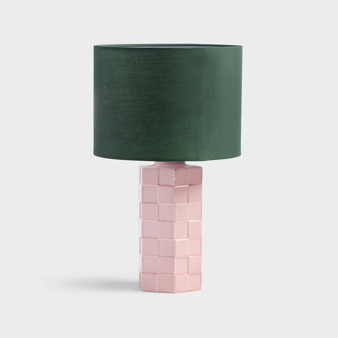 &KLEVERING Geruite Lamp - Roos Groen