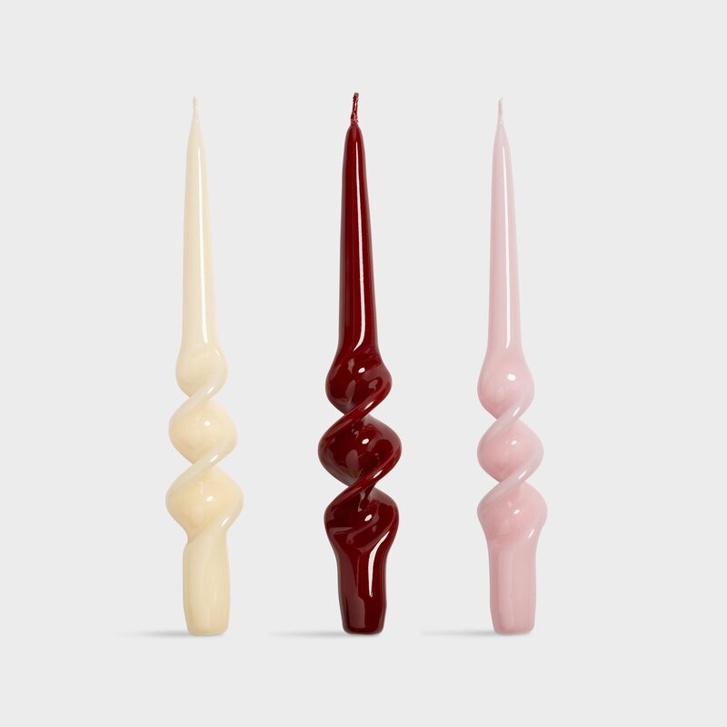 &KLEVERING 3-piece Candle Set - Alpha Red