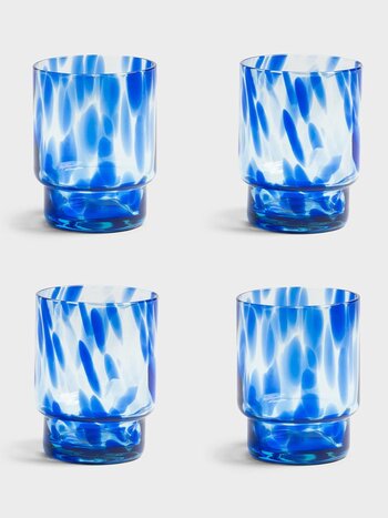 &KLEVERING 4-piece Glass Set - Tortoise Blue
