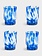 &KLEVERING 4-piece Glass Set - Tortoise Blue