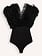 L'AMITIE Ruffles Bodysuit - Black