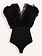 L'AMITIE Ruffles Bodysuit - Zwart