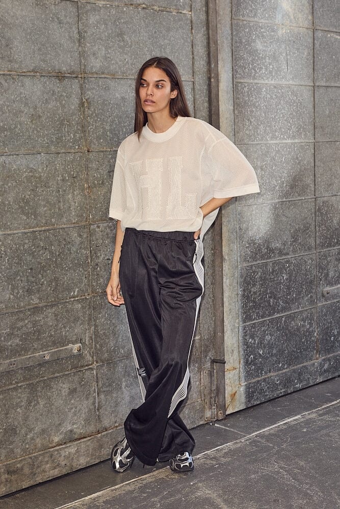 L'AMITIE Drift HL Lace Tee - Pearl