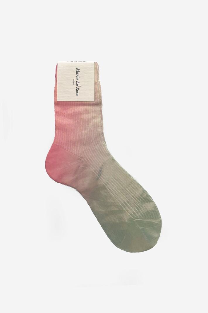 MARIA LA ROSA One Ribbed Laminated - Light Candy Socks