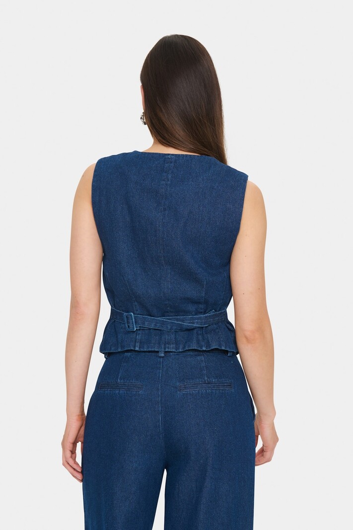 SAINT TROPEZ JaclynSZ Vest - Donkerblauw