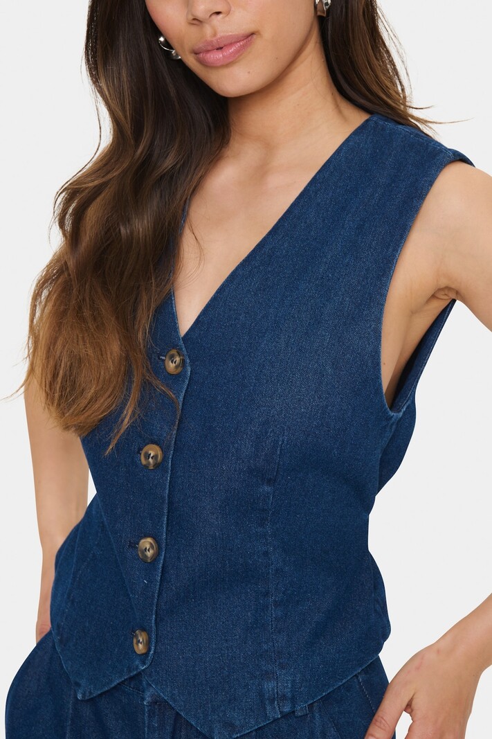 SAINT TROPEZ JaclynSZ Vest - Dark Blue
