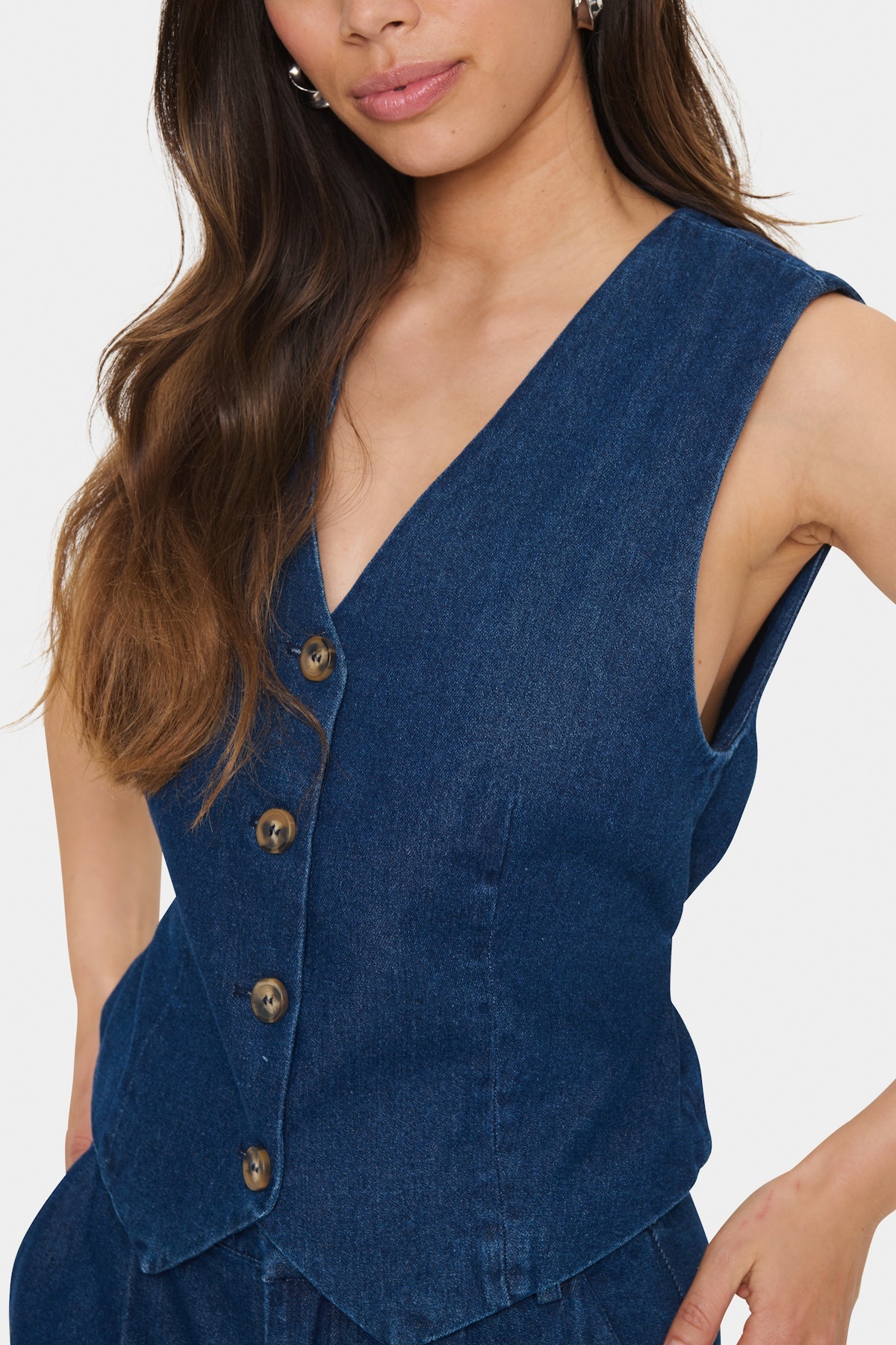 SAINT TROPEZ JaclynSZ Vest - Donkerblauw