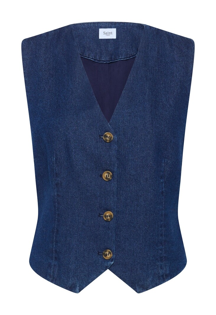 SAINT TROPEZ JaclynSZ Vest - Donkerblauw