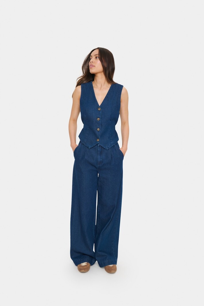 SAINT TROPEZ JaclynSZ Vest - Dark Blue