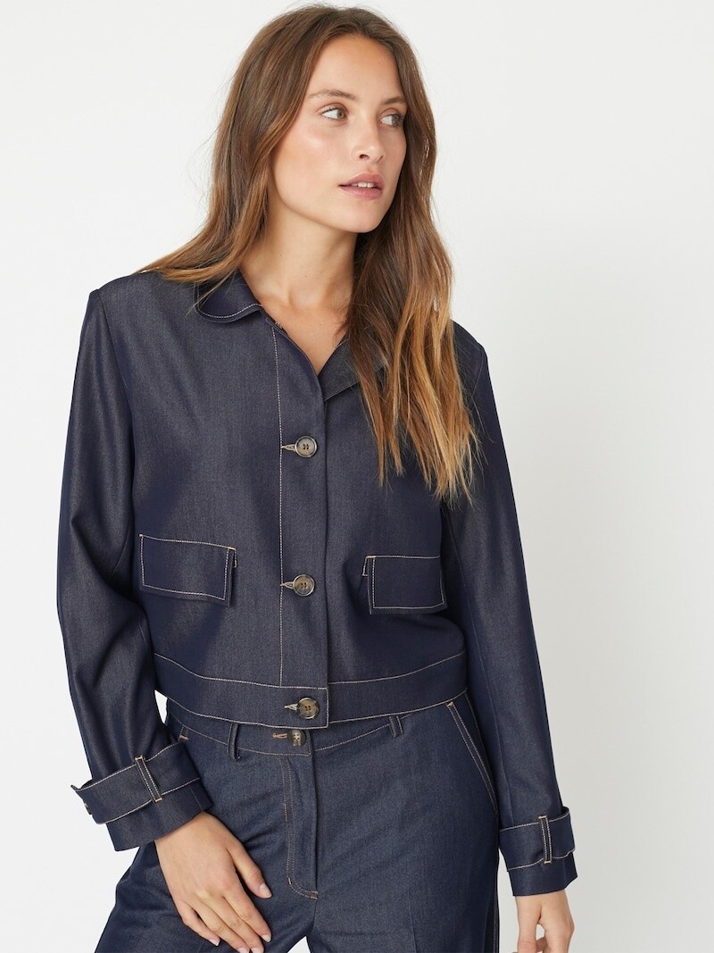 CO'COUTURE Terry CC Denim Jacket - Dark Blue