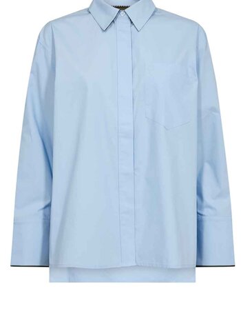CO'COUTURE Donna CC Fold Cuff Shirt - Pale Blue