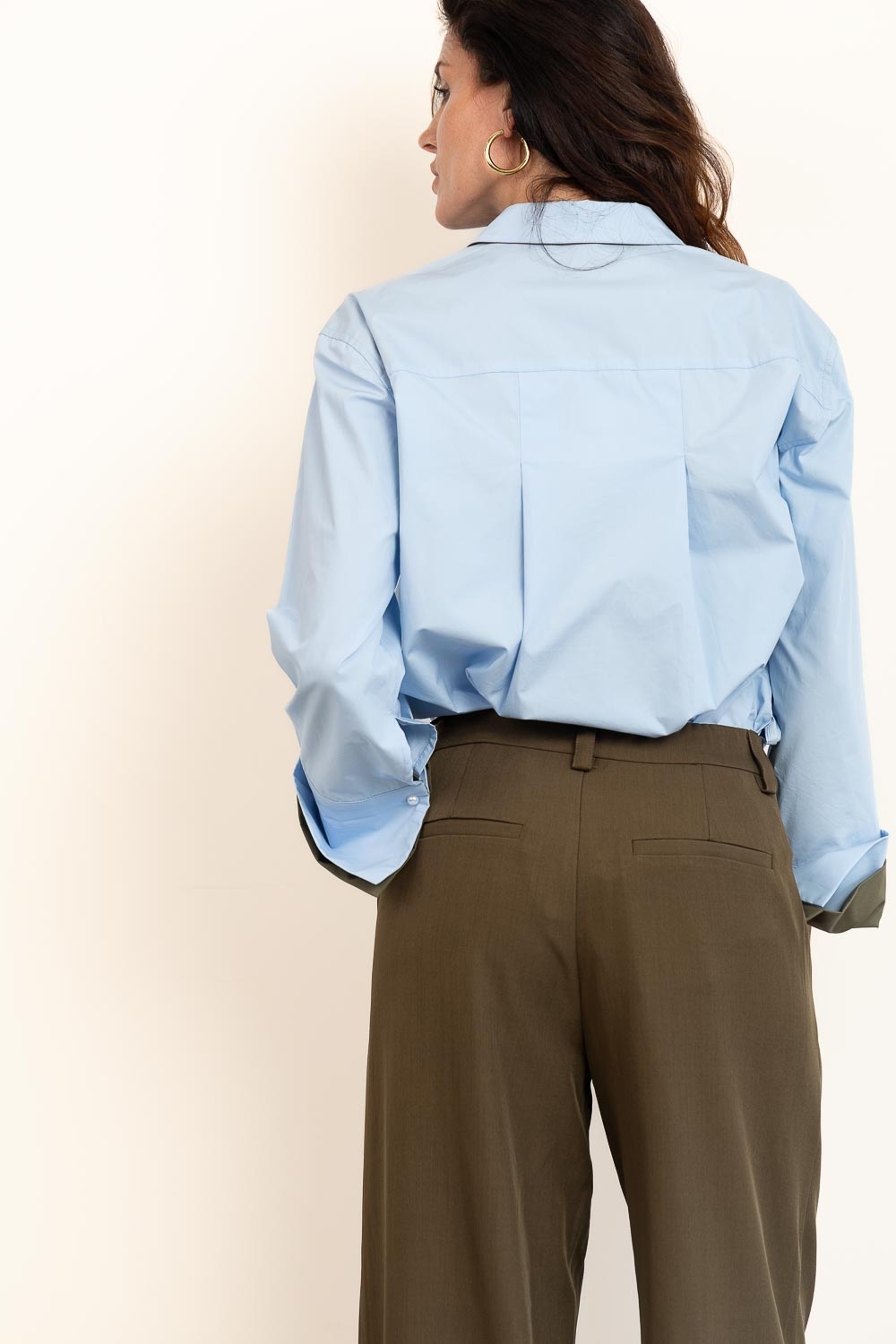 CO'COUTURE Donna CC Fold Cuff Shirt - Pale Blue