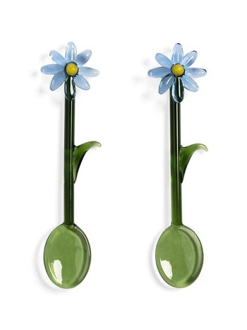 &KLEVERING 2-piece Flora Spoons - Blue