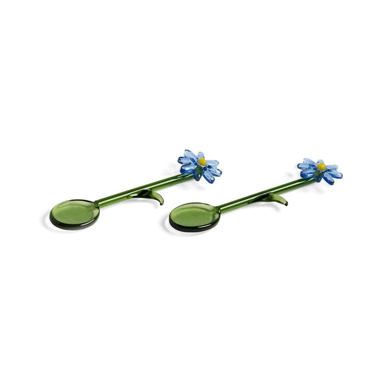 &KLEVERING 2-piece Flora Spoons - Blue