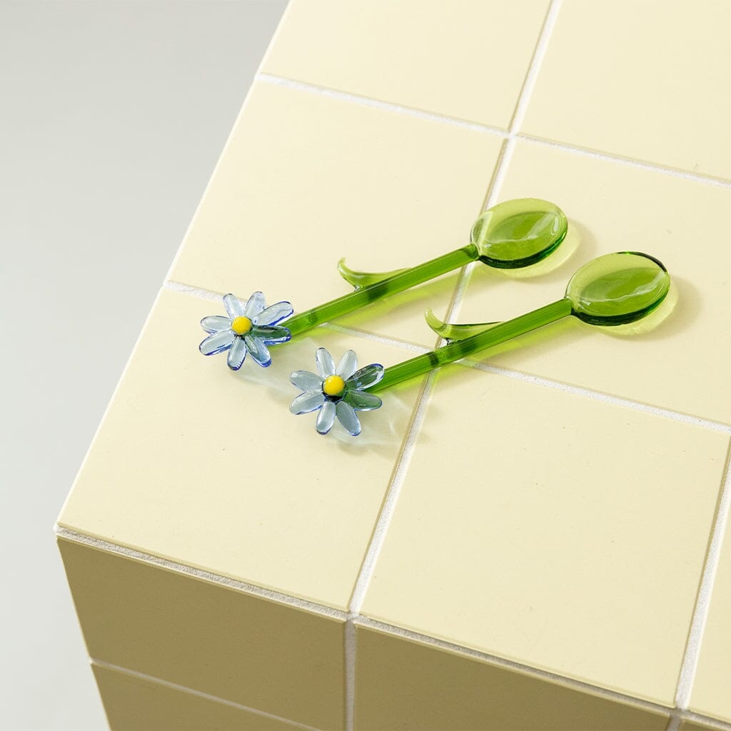 &KLEVERING 2-delige Flora Lepels - Blauw