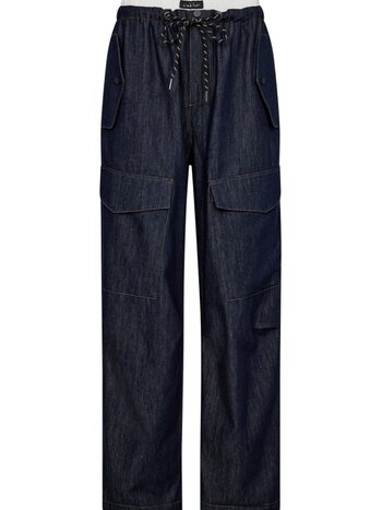 L'AMITIE Pull On Cargo Denim - Dark Blue