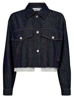 L'AMITIE Crop Shirt Cargo Denim - Dark Blue