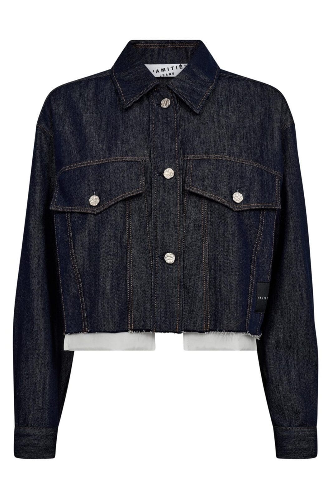 L'AMITIE Crop Shirt Cargo Denim - Dark Blue