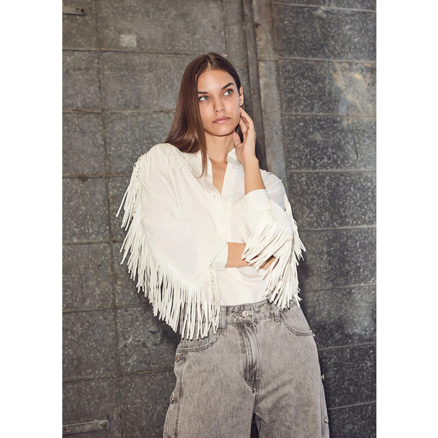 L'AMITIE Fringe Shirt - Off White