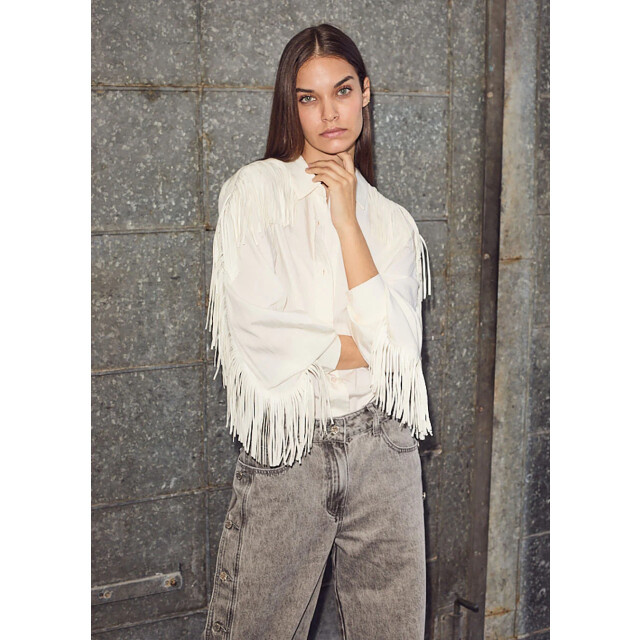 L'AMITIE Fringe Shirt - Off White