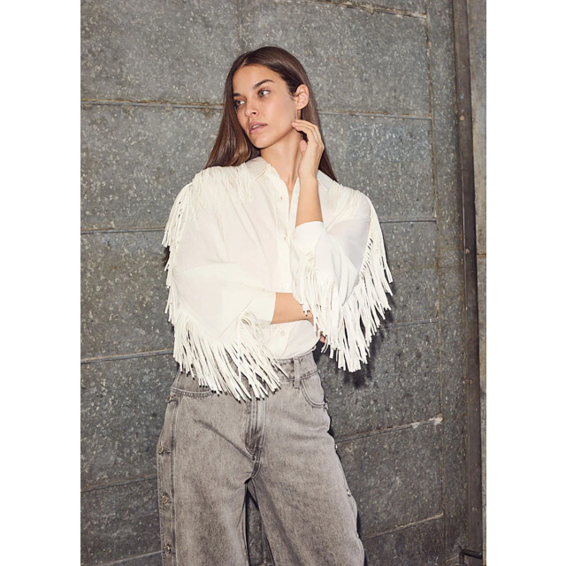 L'AMITIE Fringe Shirt - Off White