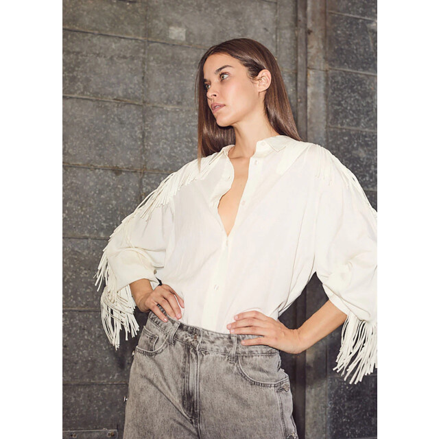 L'AMITIE Fringe Shirt - Off White