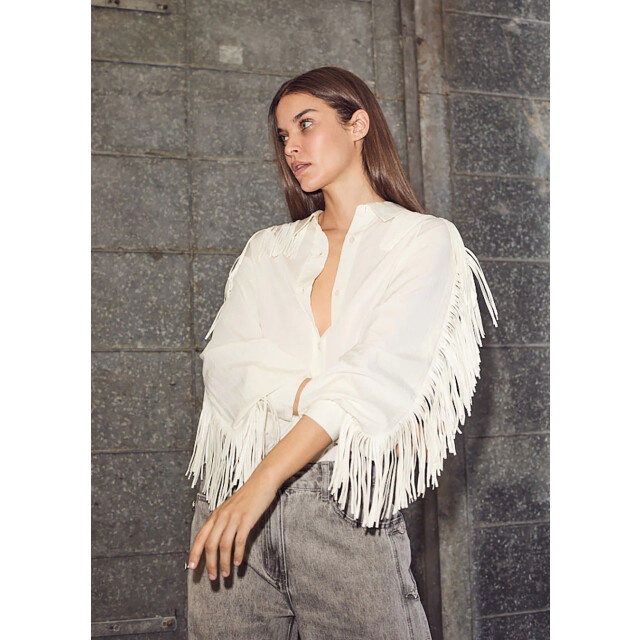 L'AMITIE Fringe Shirt - Off White