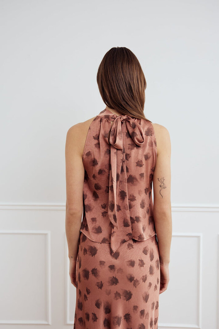 NOELLA Lucinda Cosette Blouse - Rust Print