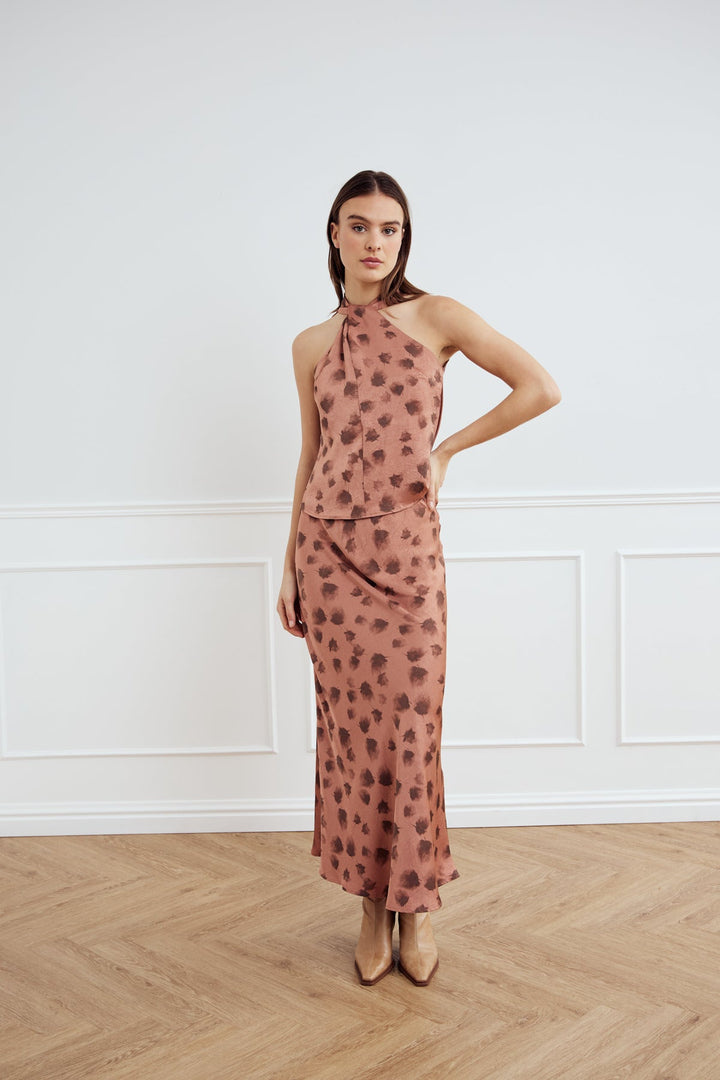 NOELLA Lucinda Cosette Blouse - Rust Print