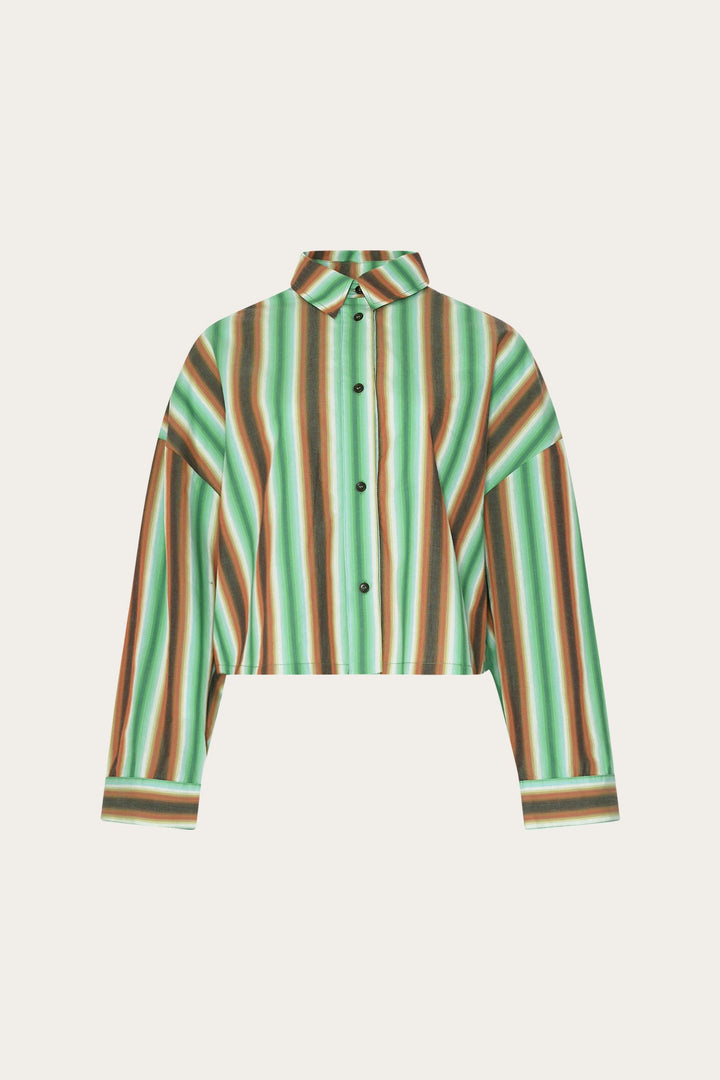 NOELLA Liara Striped Shirt - Cosma Green