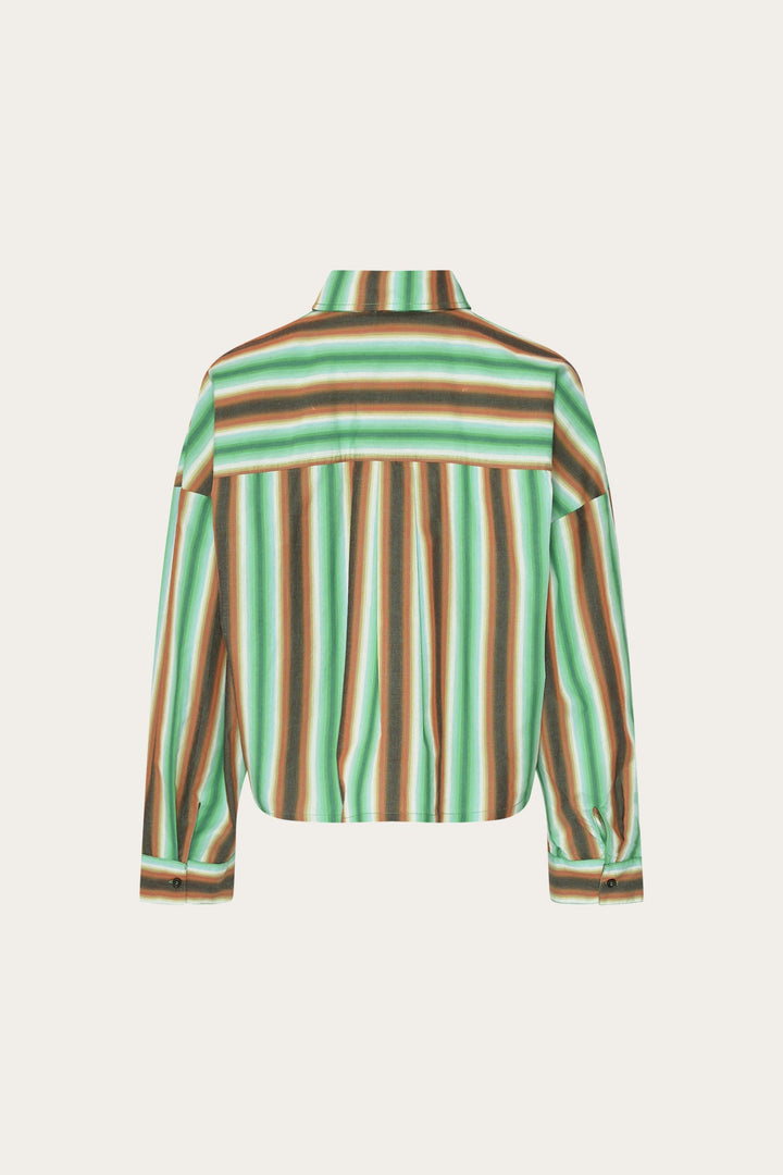 NOELLA Liara Striped Shirt - Cosma Green