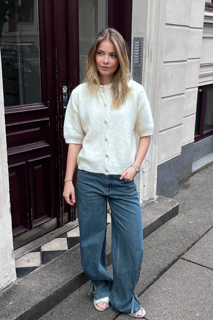 NOELLA Kae SS Knit Cardigan - Oyster Beige