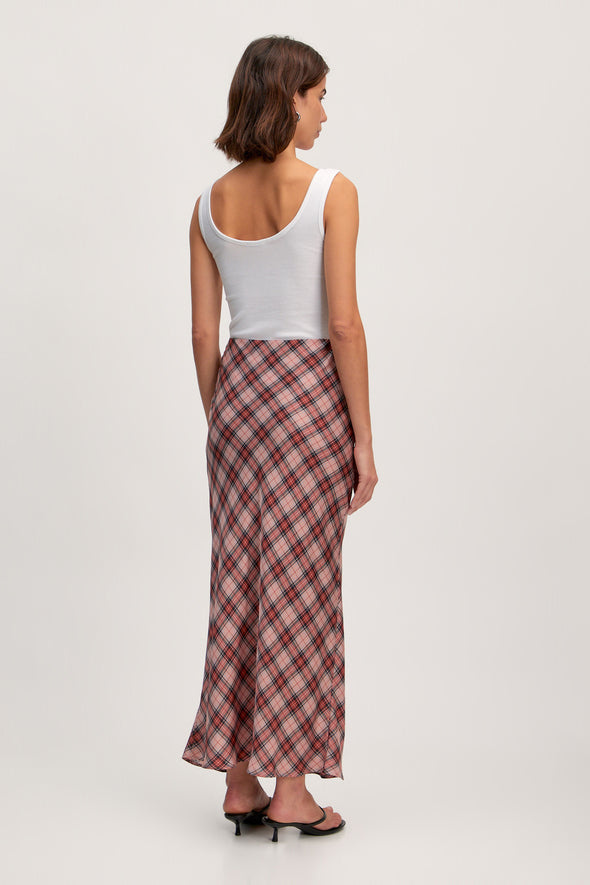 EDITED Silva Checkered Skirt - Pink