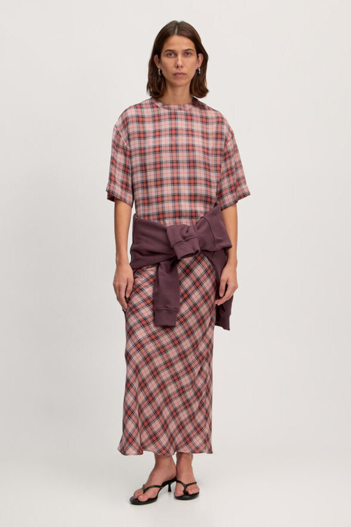 EDITED Silva Checkered Skirt - Pink