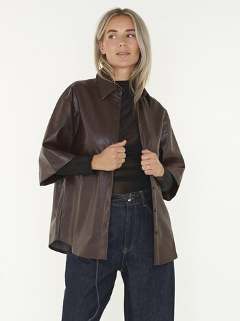 EDITED Jaliyah Shirt - Chocolate Plum